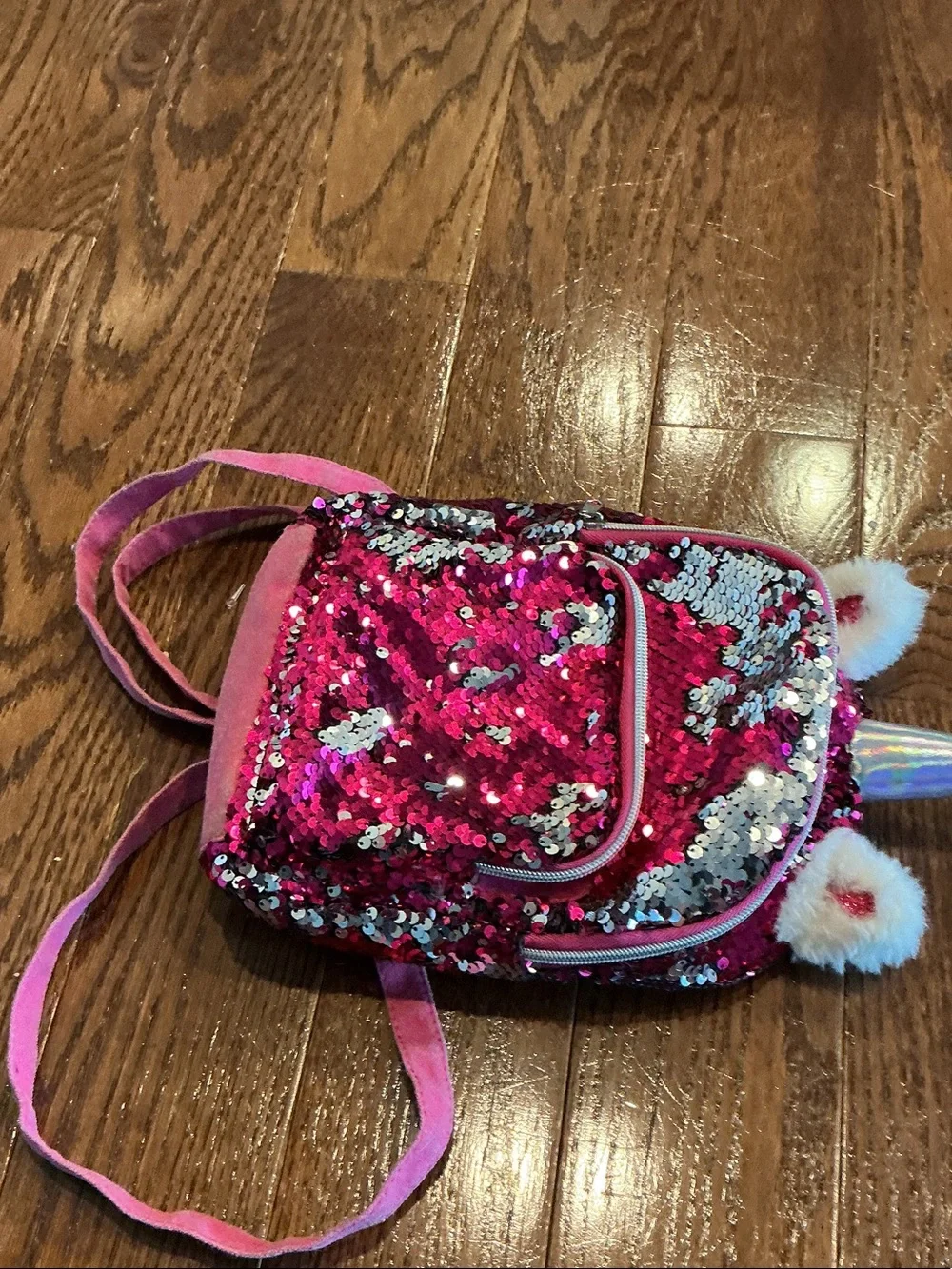 Kids Pink Sequin Unicorn Mini Backpack